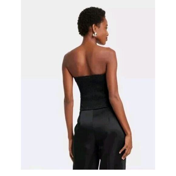 Wild Fable Women's Slim Fit Party Bustier Tube Top Size XXS Satin Sleeveless - Picture 2 of 10